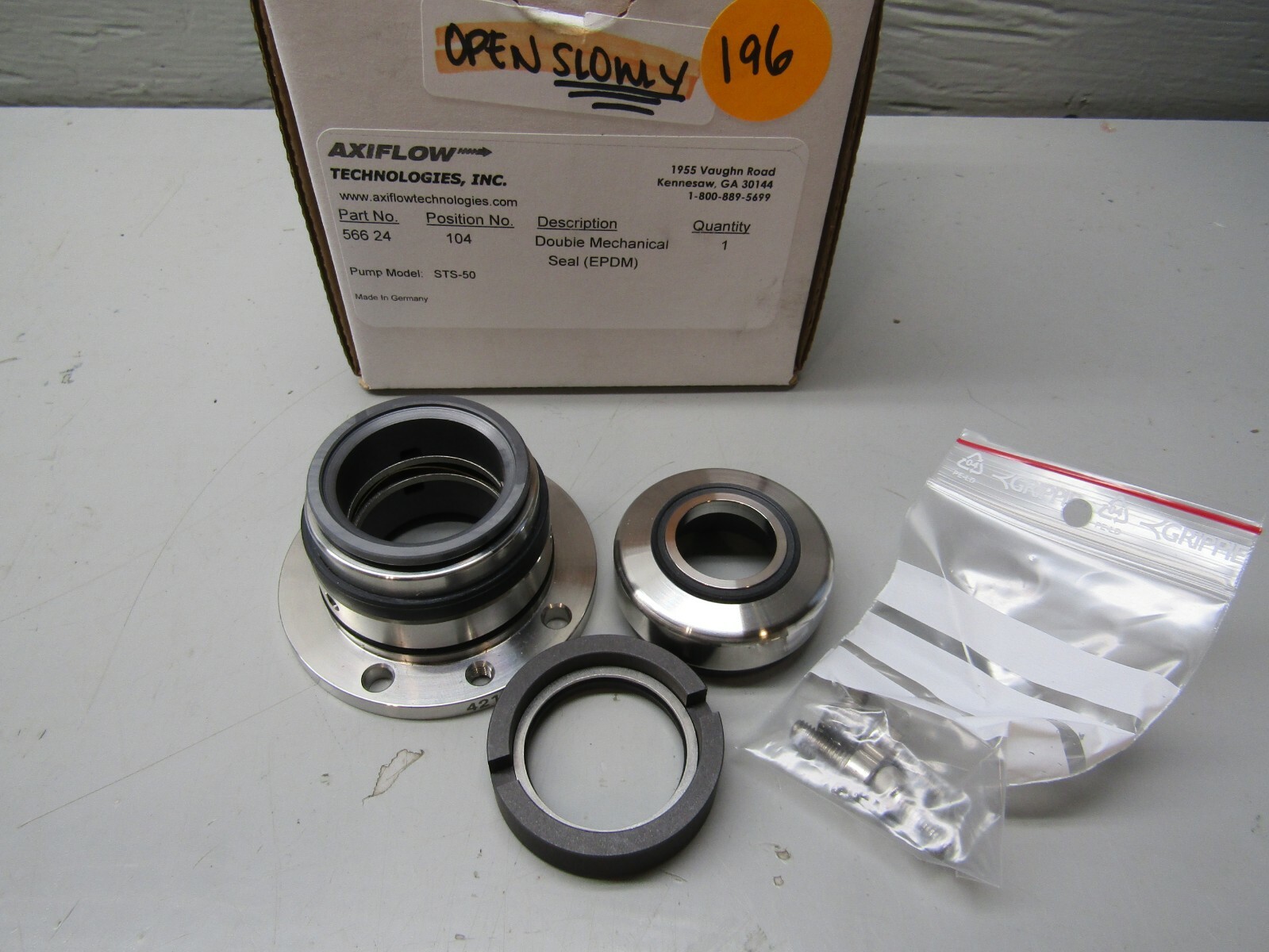 Axiflow Technologies STS-50 Pump 566-24 Double Mechanical Seal