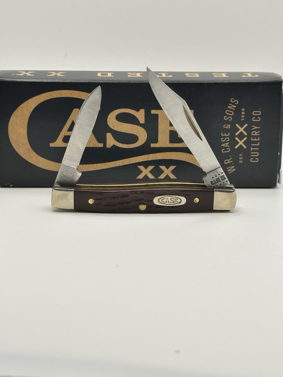 Case Cutlery Brown Standard Jig Small Pen Pocket Knife New 083