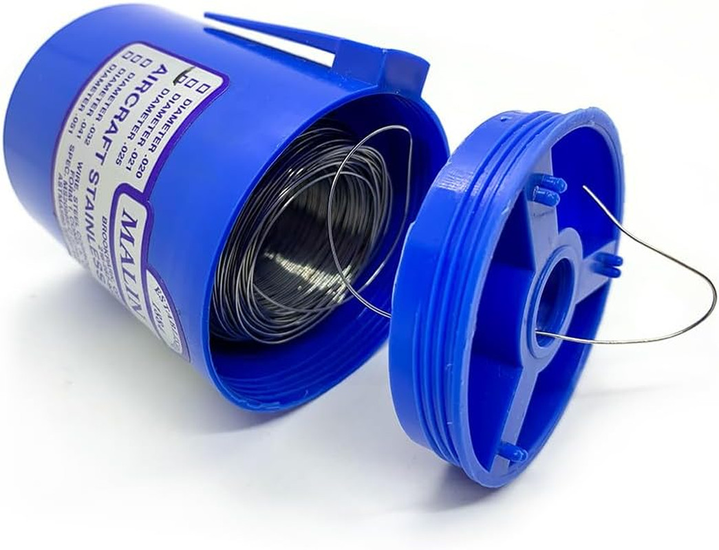 - MS20995C Stainless Steel Safety Wire Lockwire, Canister, 0.025 Dia, 596 Ft.