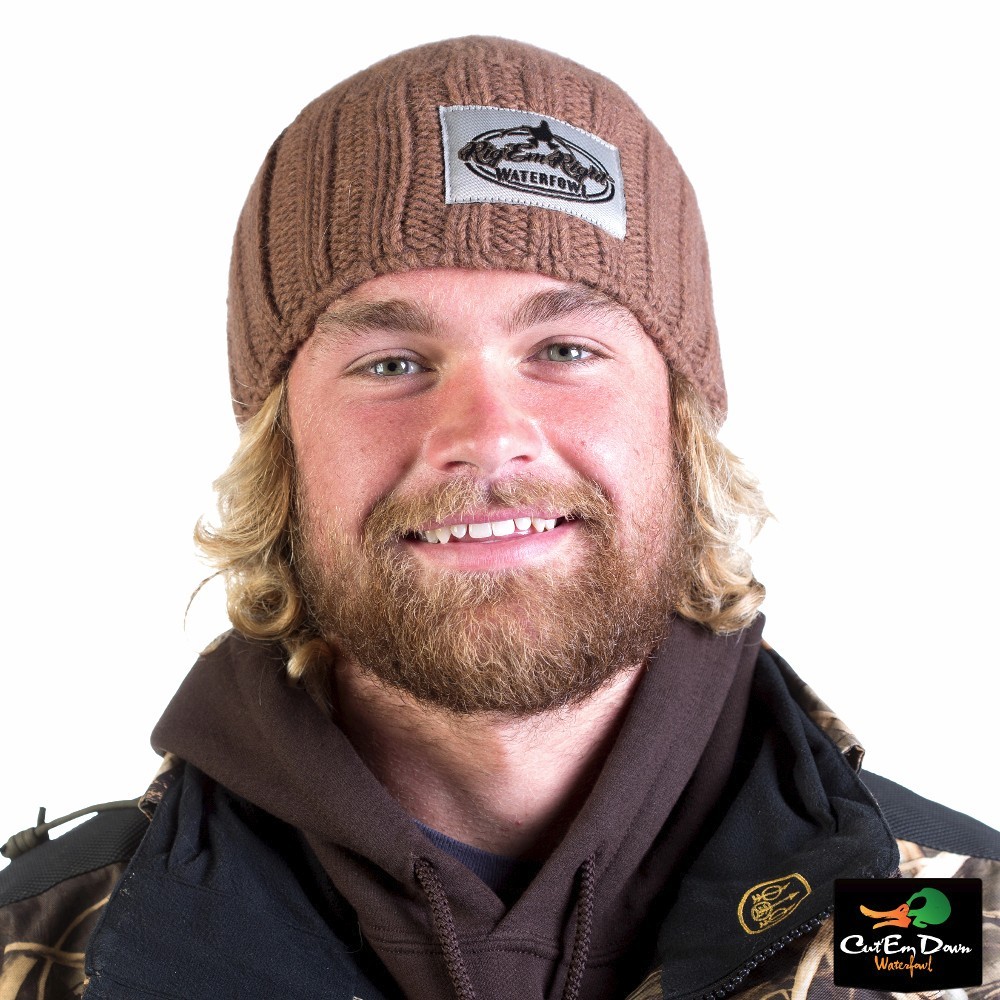 RIG'EM RIGHT WATERFOWL HEAVY WEIGHT KNIT BEANIE SKULL CAP HAT DIRTY BROWN