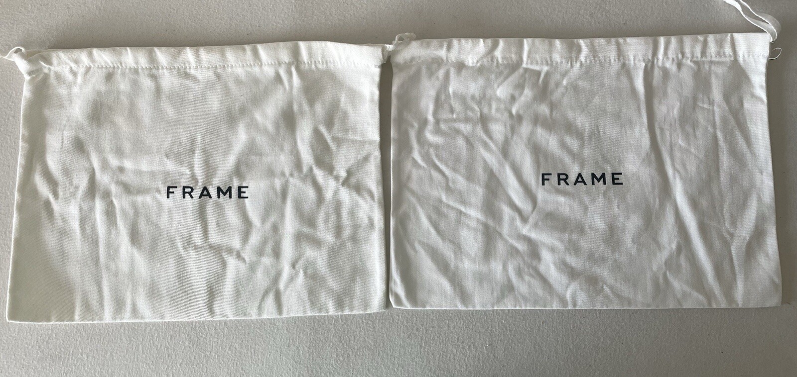 Frame Dust Bag White Shoe Purse Cotton 14X10