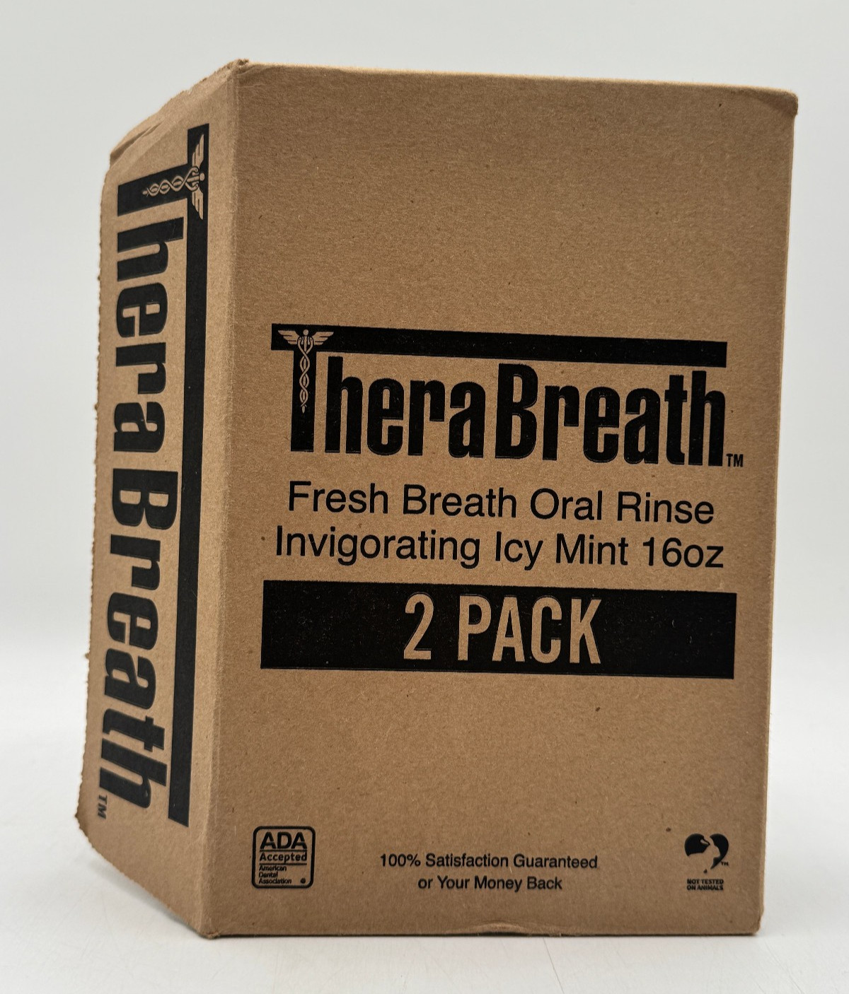 Lot of 2 TheraBreath Fresh Breath Oral Rinse, Icy Mint, 16 oz. EXP: 07/28