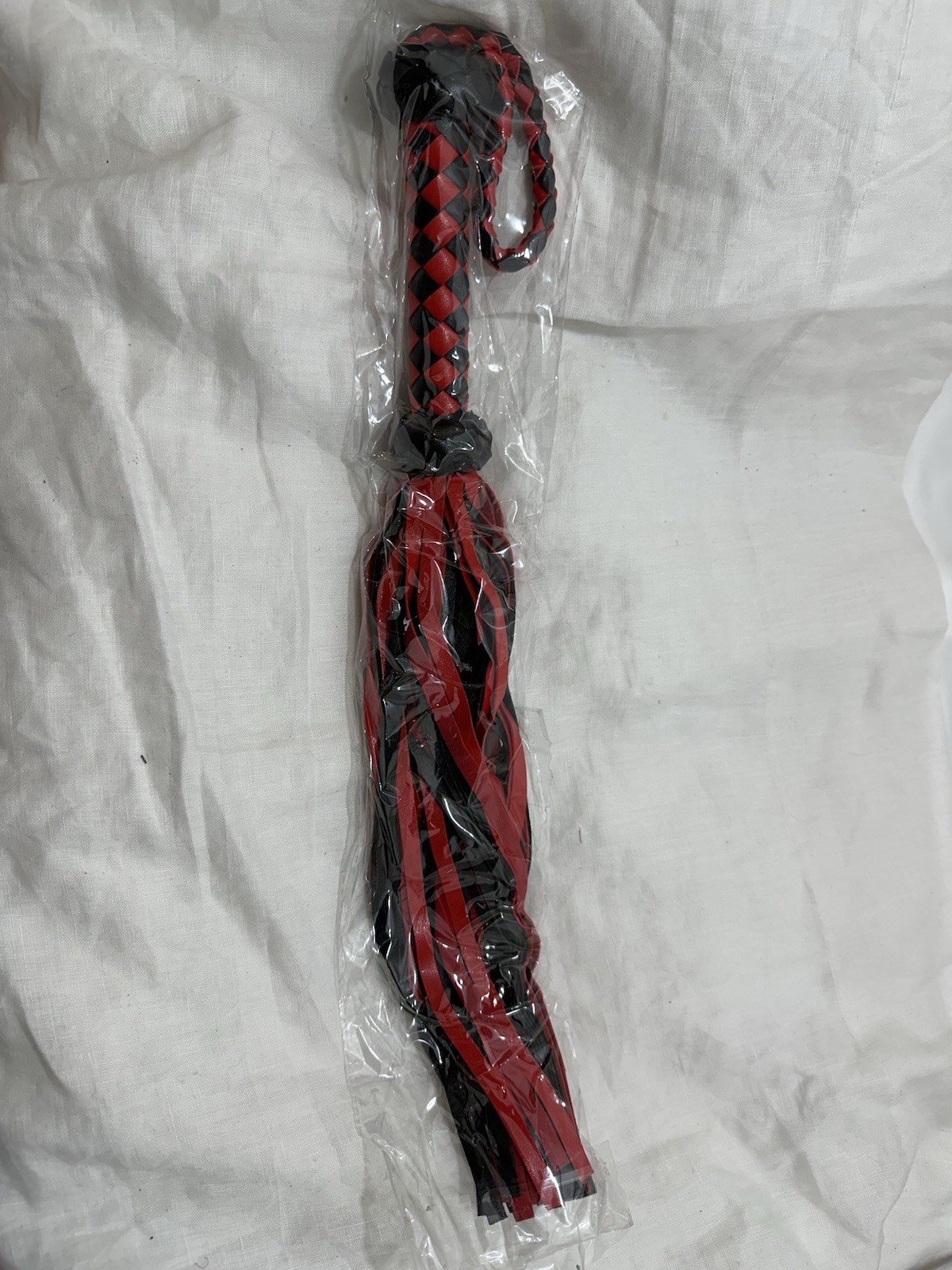 NEW TAIL THUDDY Leather Flogger Whip AMAZING Horse Training Tool Cat Red & Black