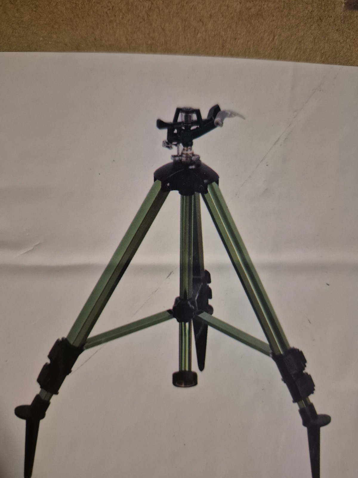 Adjustable Tripod Base Impact Sprinkler, Portable, 3 Adjustable Height Modes