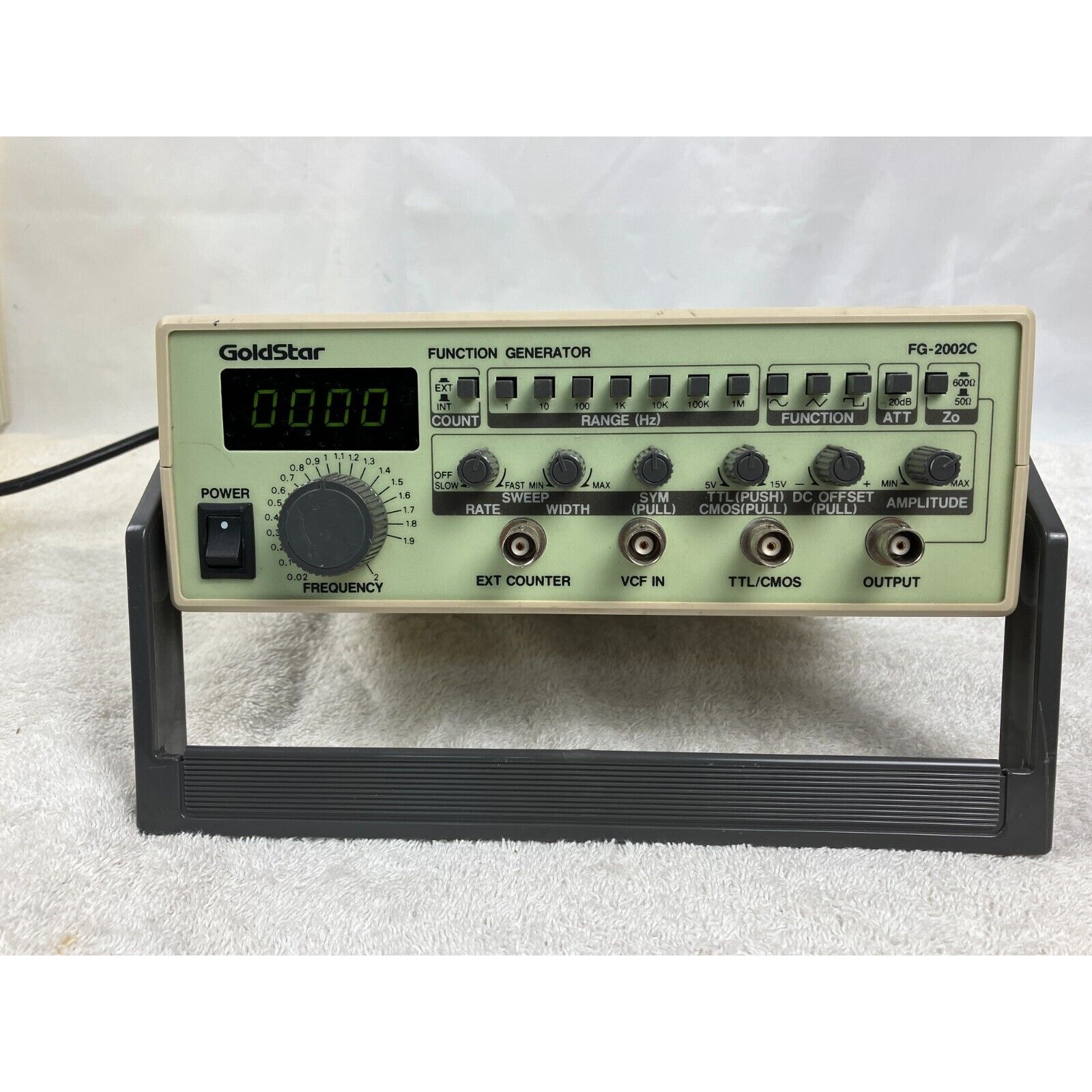 Goldstar FG-2002C Function Generator - Analog Signal Generator - Tested/Working
