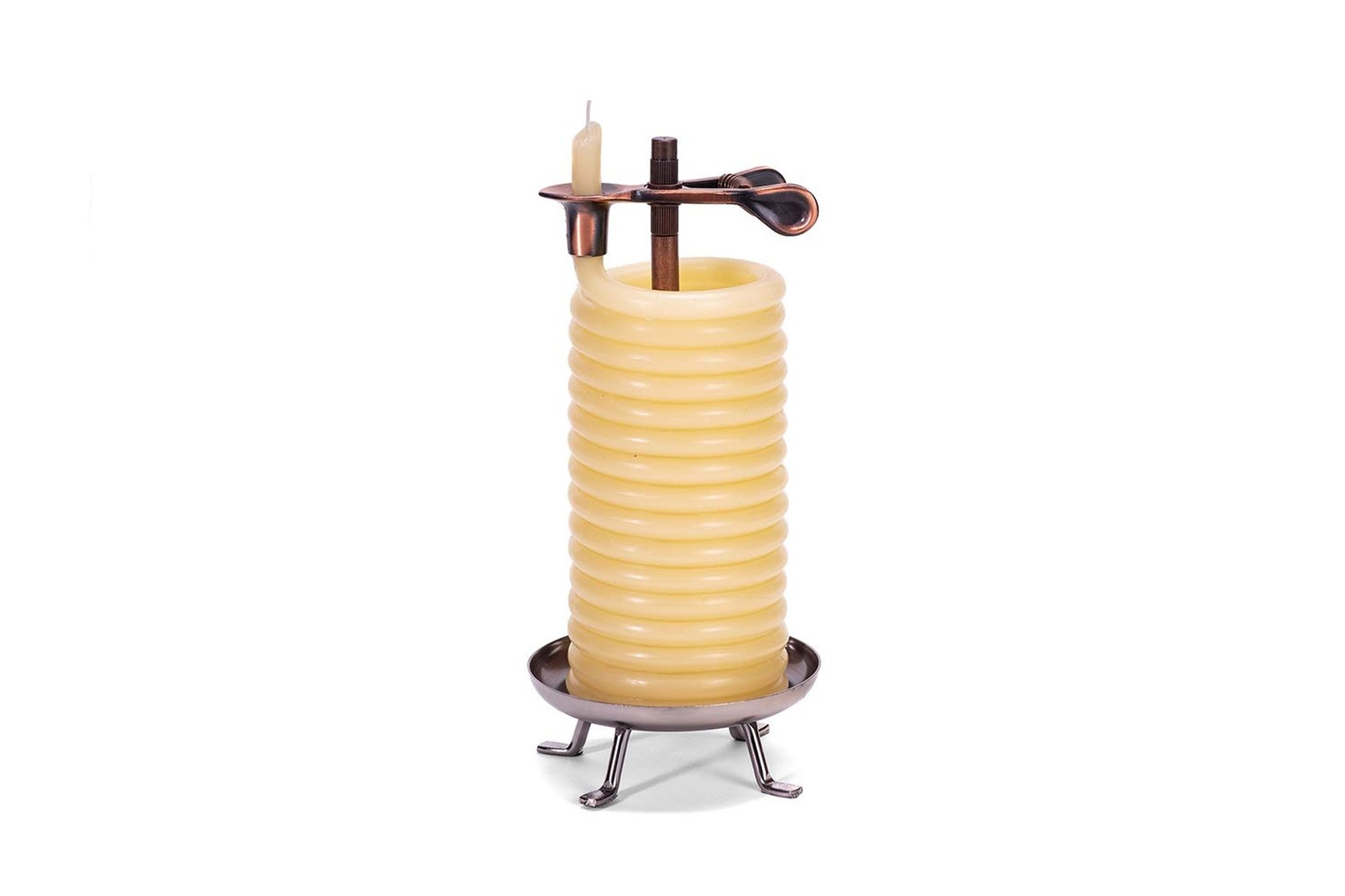Candle by the Hour 48-Hour Tall Candle, Eco-friendly Natural Beeswax with Cot...