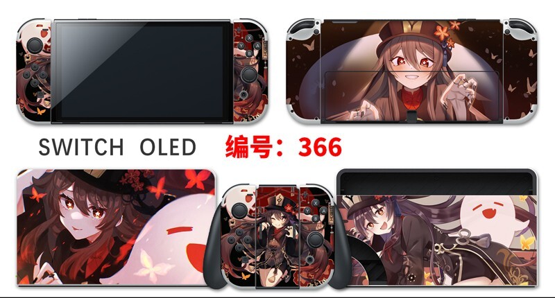 Vinyl Decal Skin Sticker Protector for Nintendo Switch OLED Anime Girl #366