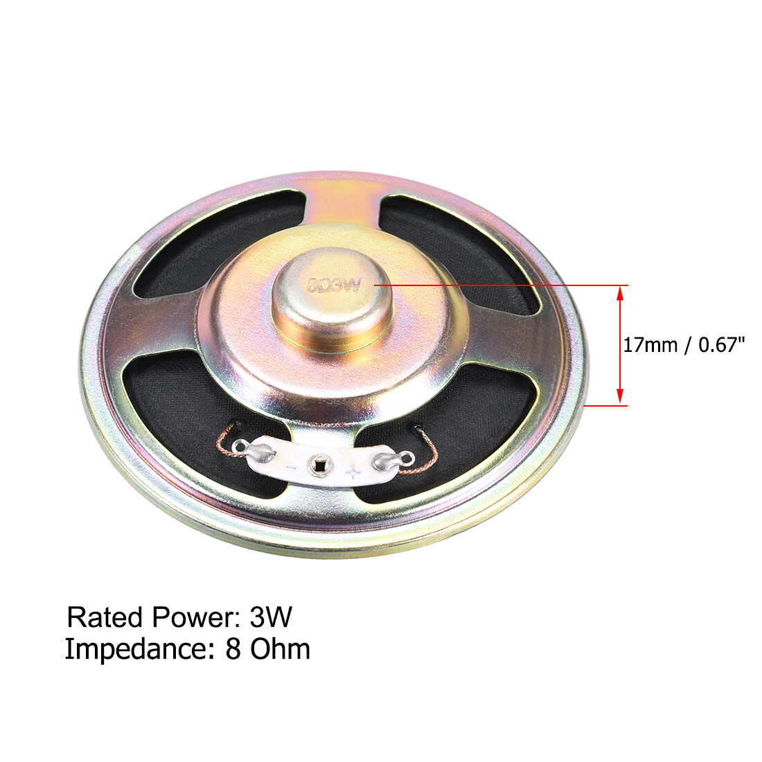3W 8 Ohm Micro Internal Speaker Magnet Loudspeaker 77mm Dia 2pcs