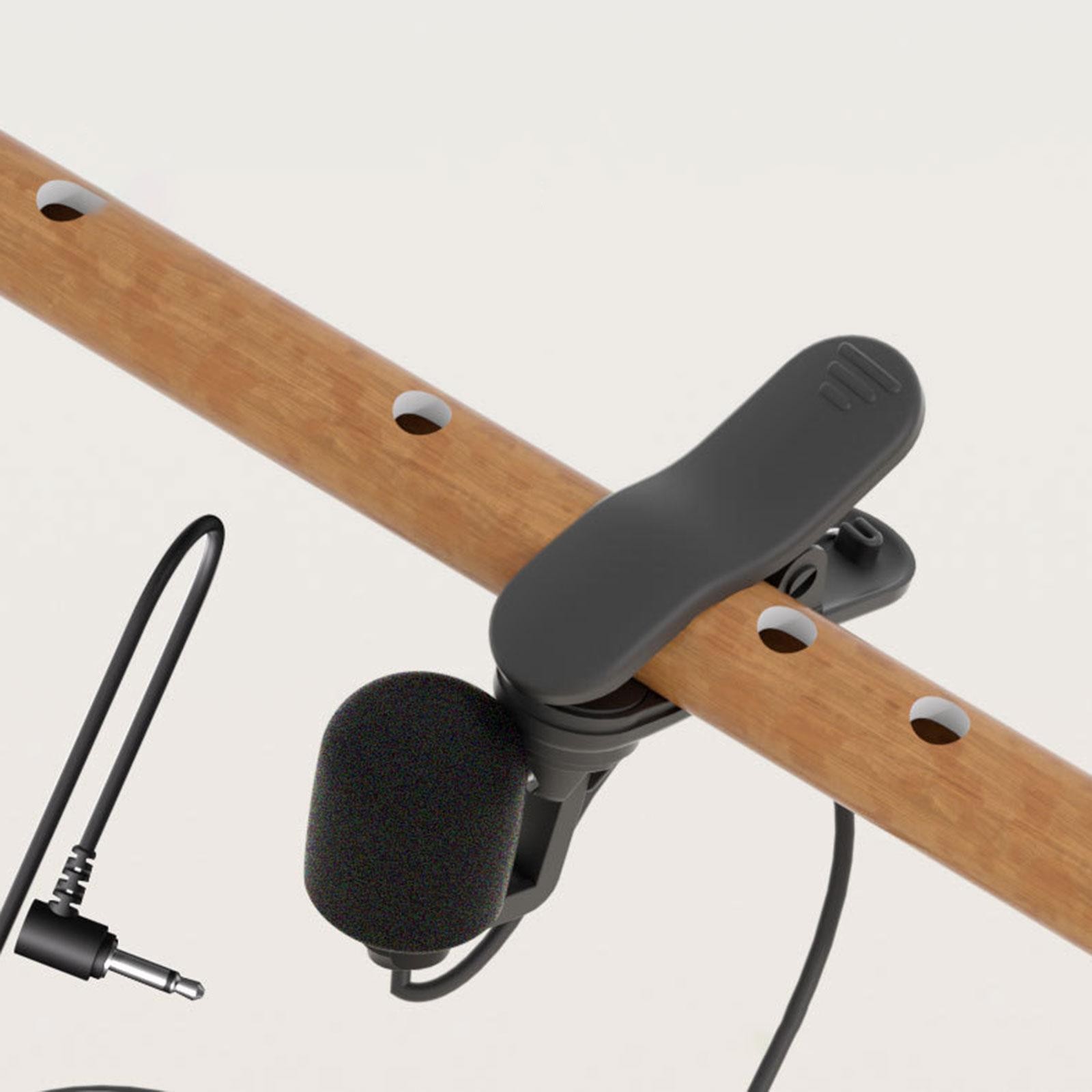Wired Microphone for Wind Instruments Flexible , Black for Live Performances