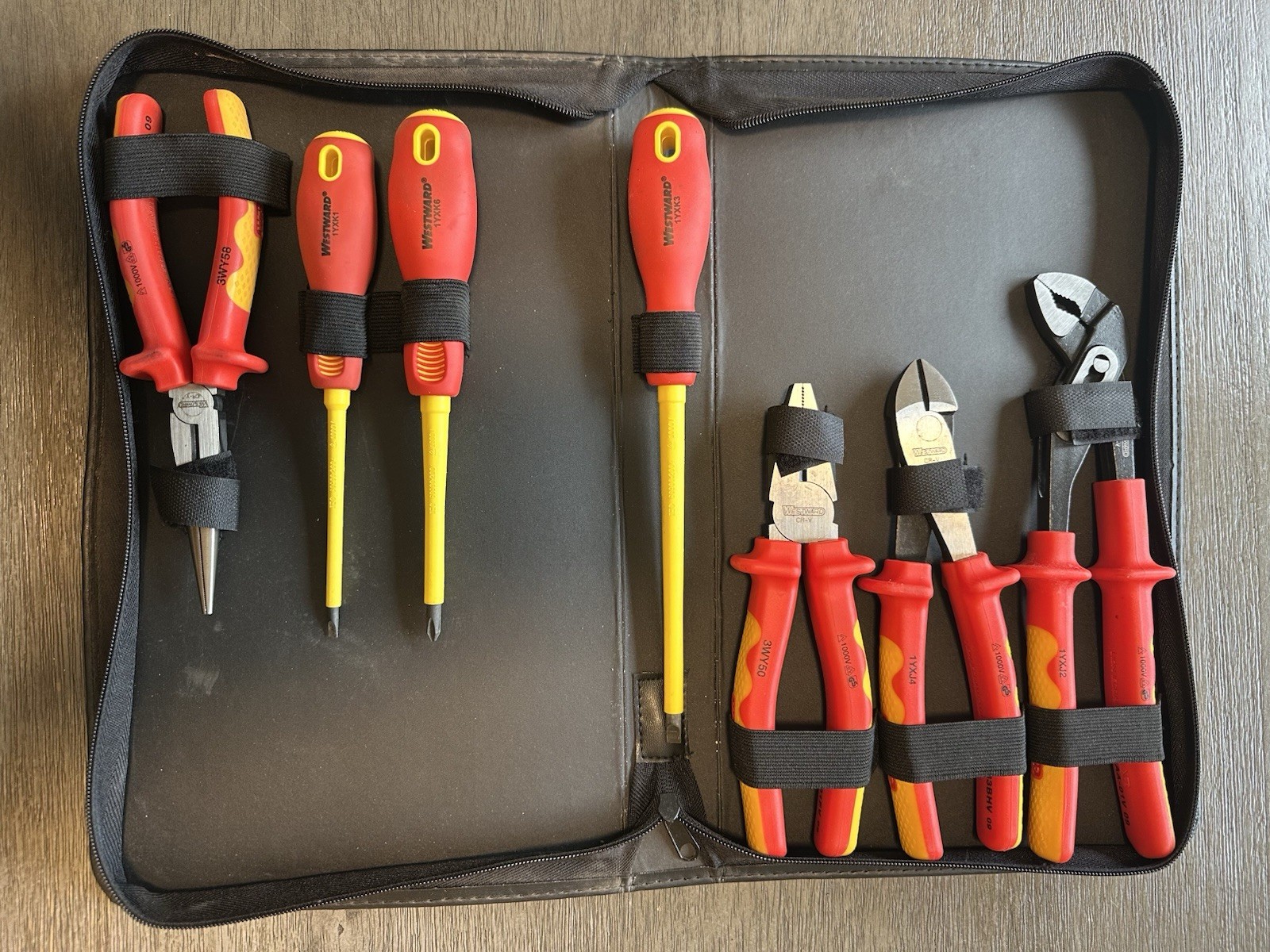 WESTWARD Insulated Tool Set 7 pc. Rated/1000 Volts 1YXK3/6/1 *1YXJ2/4*3WY50/58