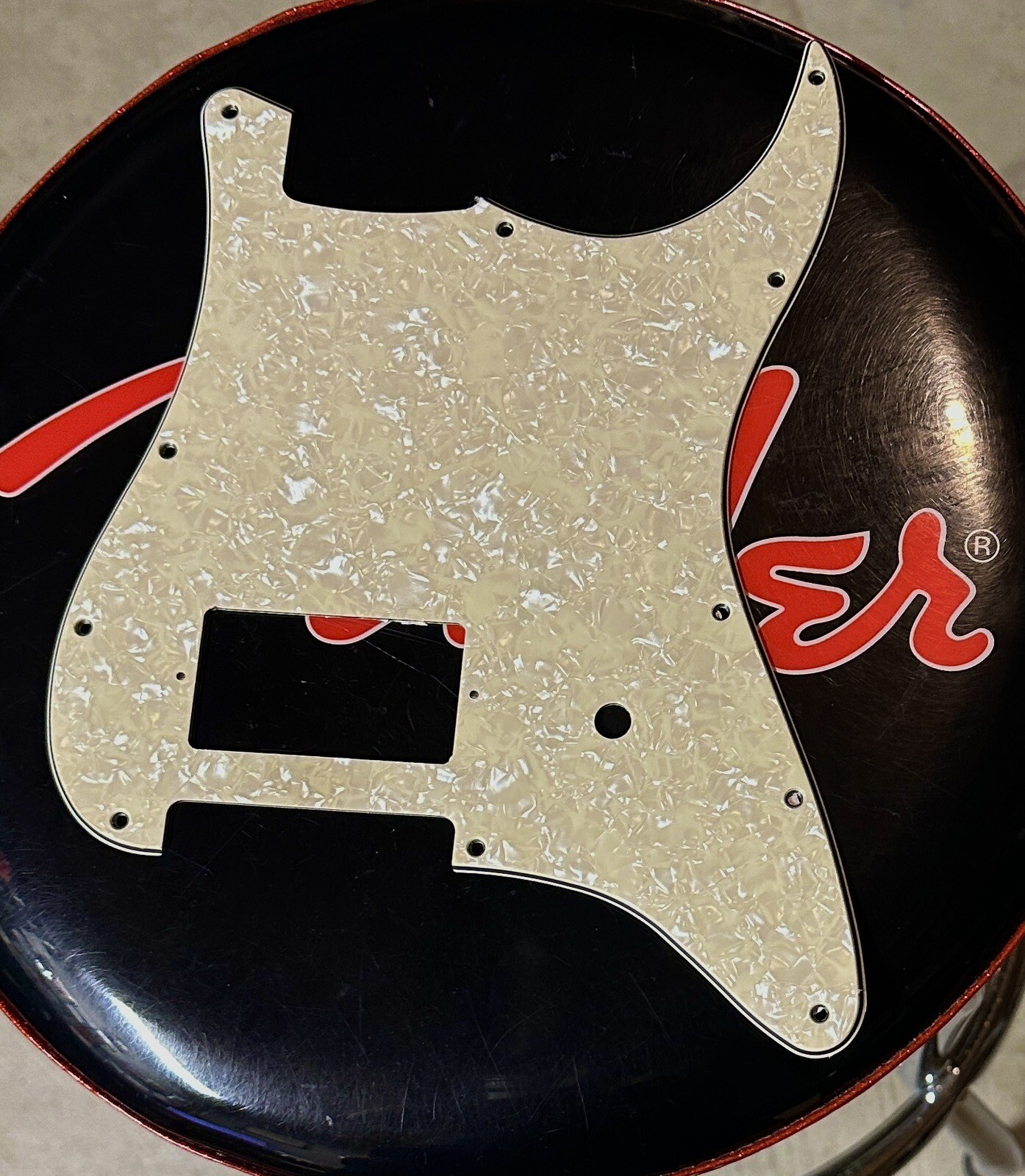 Aged White Pearloid Pickguard Fits Fender® Tom Delonge Stratocaster 3-Ply NEW!