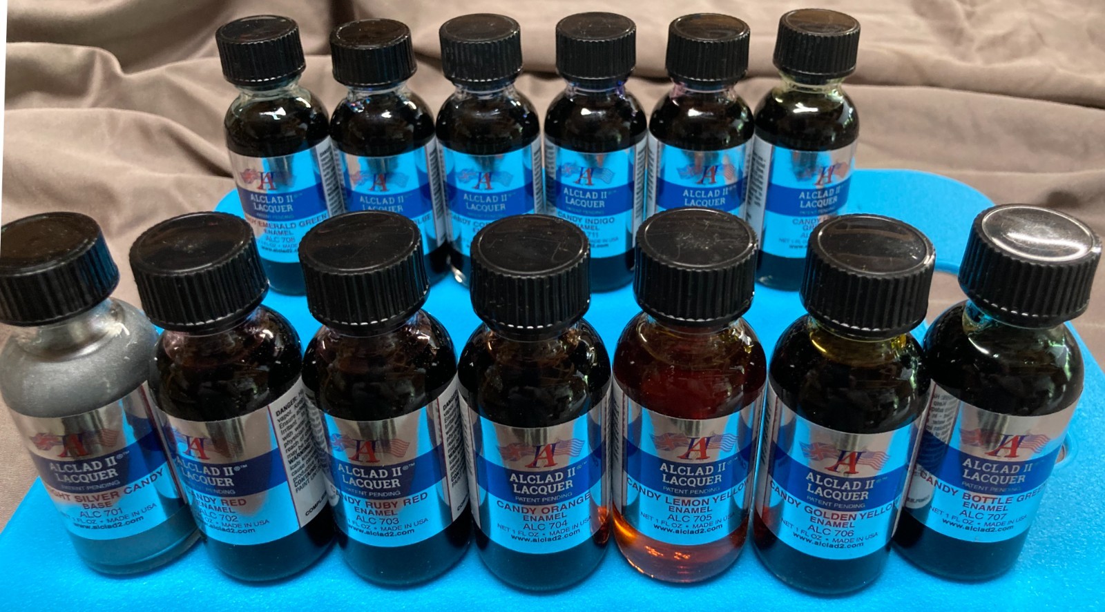 ALCLAD Enamel Candy Colors and Primer Plastic Model Paint in 1oz. Bottles