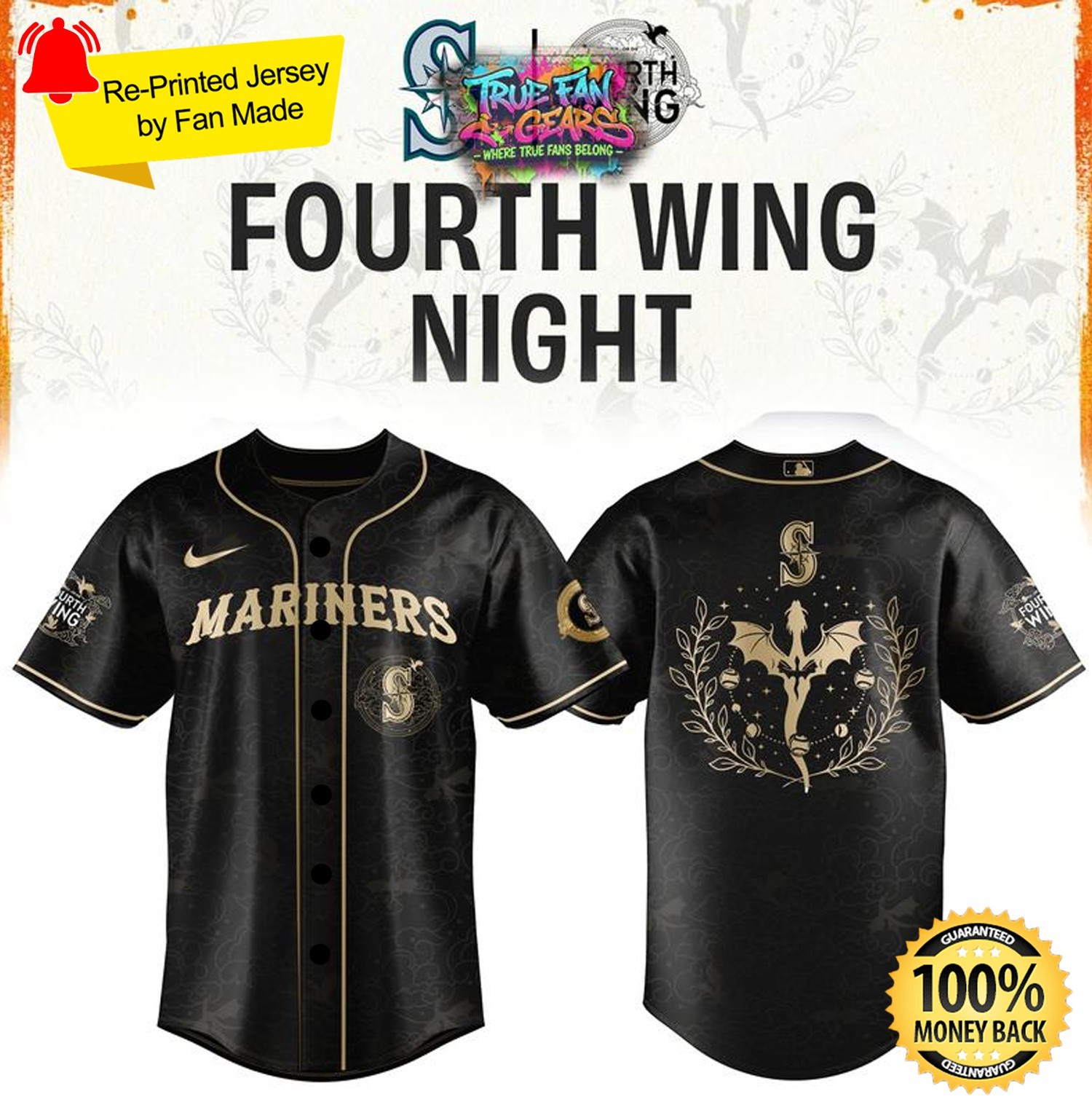 Custom Name Mariners x Wing Night 2026 Baseball Jersey