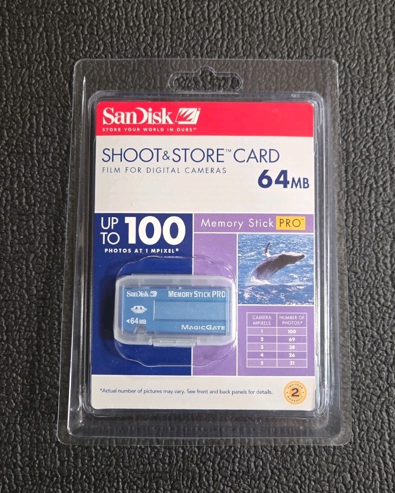 NEW SanDisk Memory Stick Pro Magic Gate 64MB Genuine Camera Memory Card