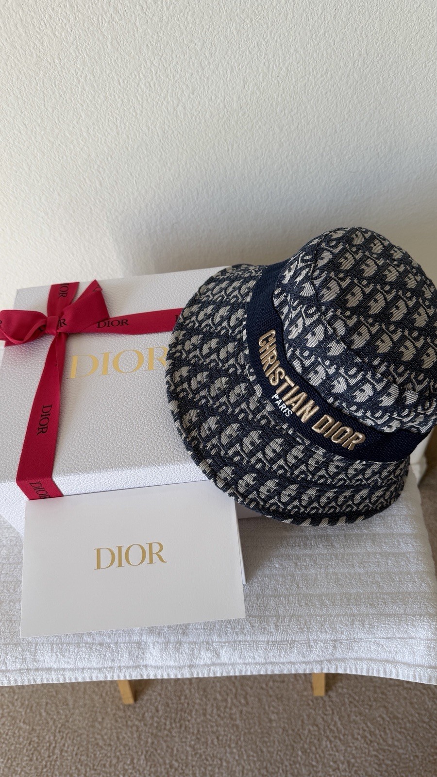 Christian Dior Oblique Monogram Blue/Beige Bucket Hat