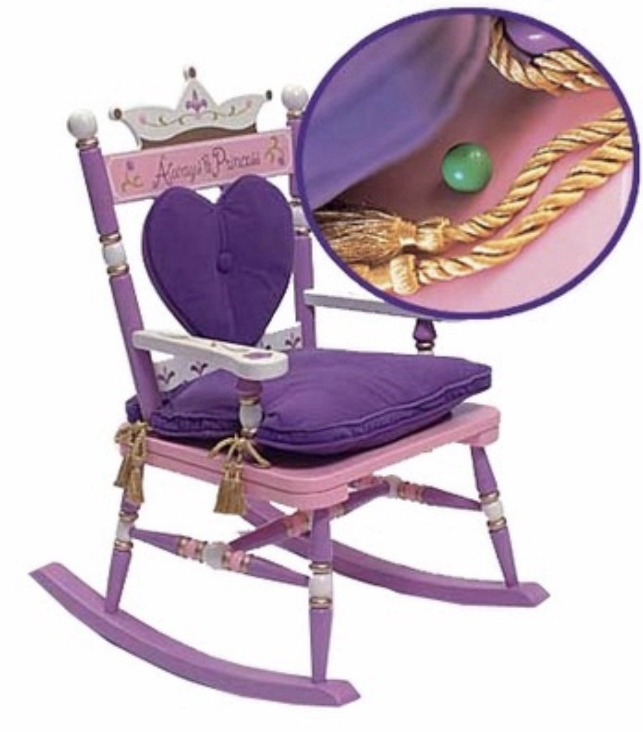 Levels of Discovery Rock-a-Buddies Royal Rocker (Princess) Chair. RARE NEW HTF