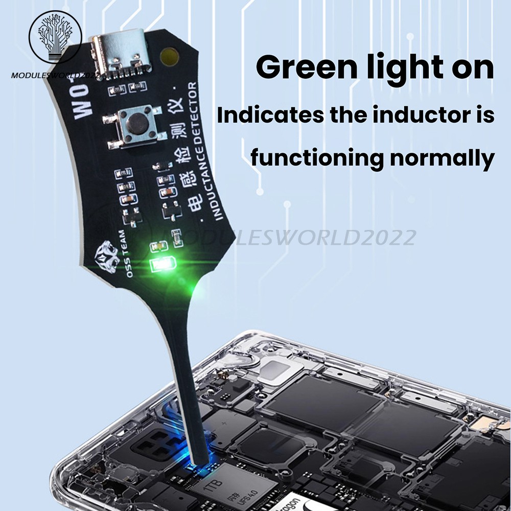 Motherboard Coil Tester Inductor Detector Tool for PC Repair Quick Fault Check