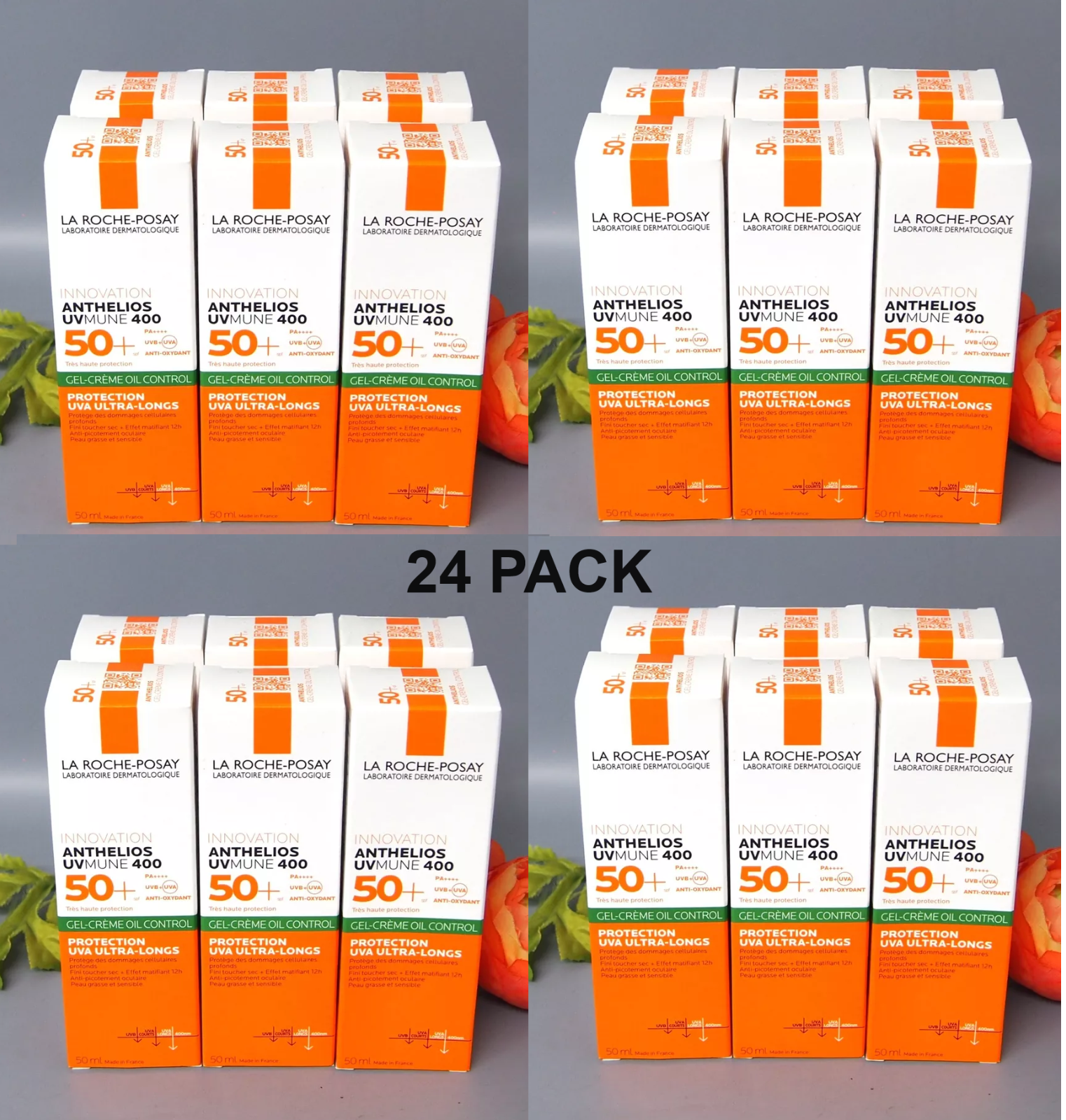 24 PACK La Roche Posay Anthelios SPF50+ Dry Touch Gel Cream 50ml EXP 03/2026