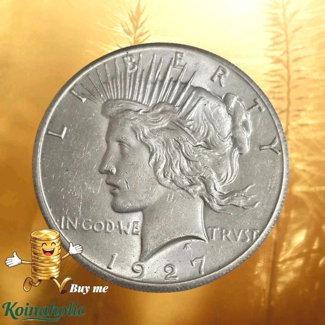 1927-P Peace Dollar Original Sharp, AU-BU, From An Original Collection 🔥