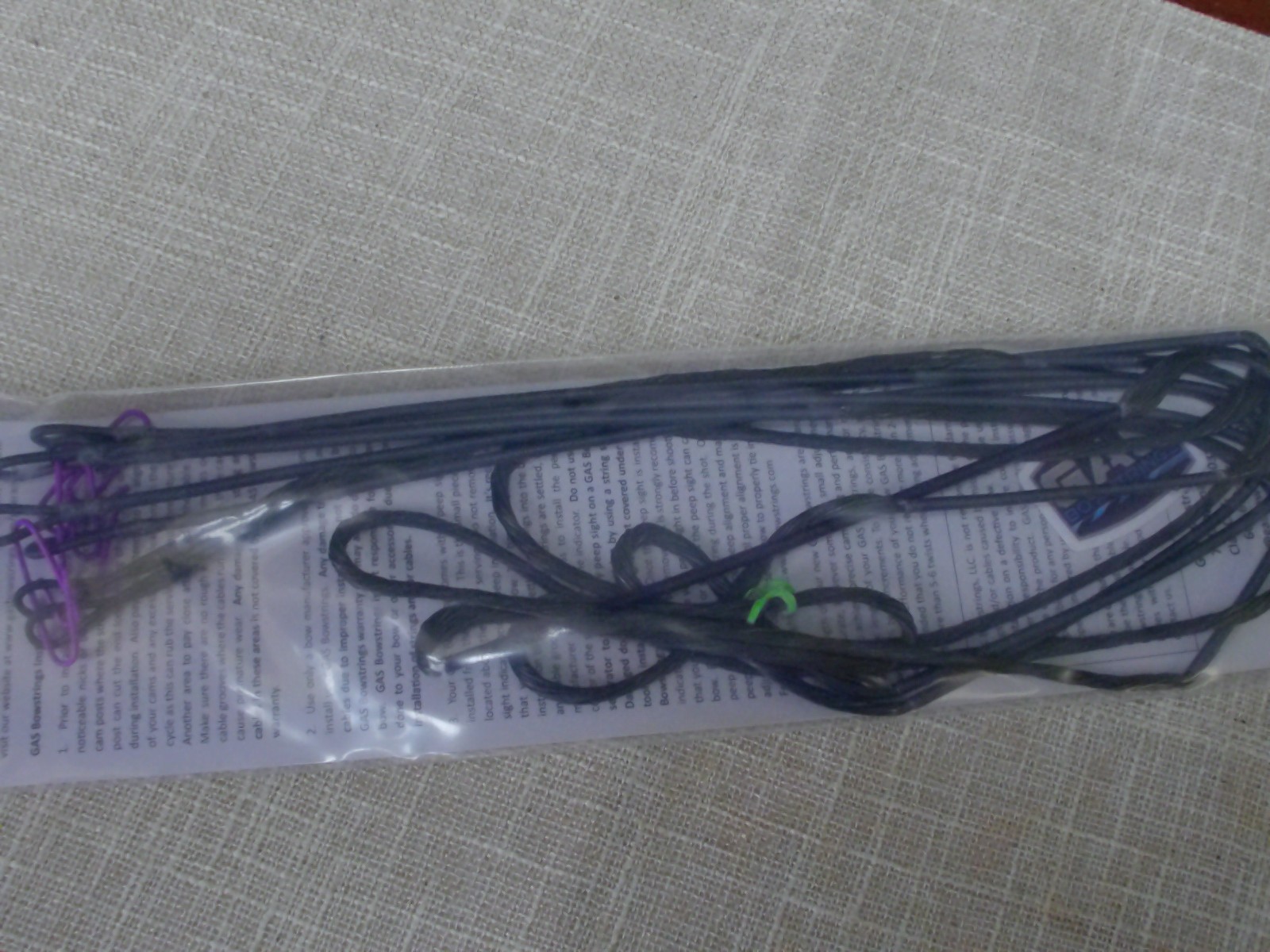 Gas Bowstrings Hoyt Alpha MAX 32 XTS 500 Strings CONTROL BUSS /BLACK