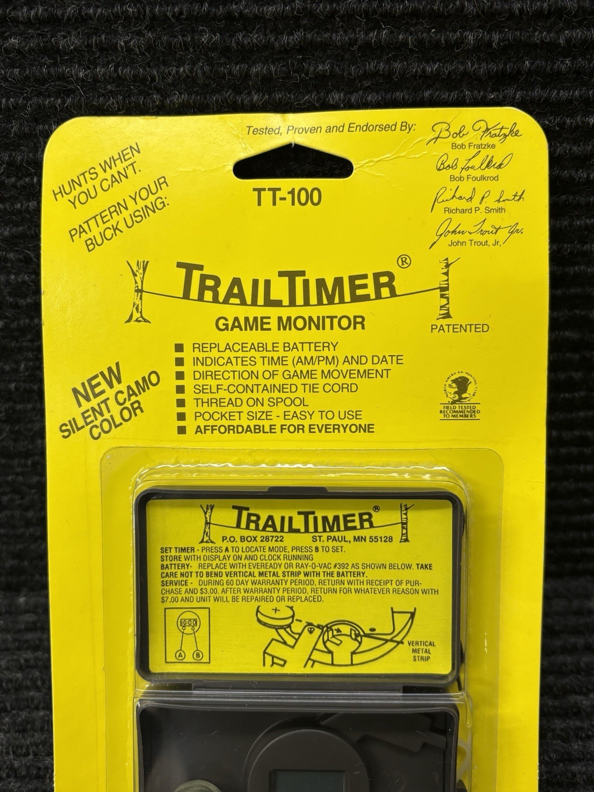 Vintage Trail Timer Game Monitor TT-100 OG Trail Cam Deer Hunting NOS Unopened