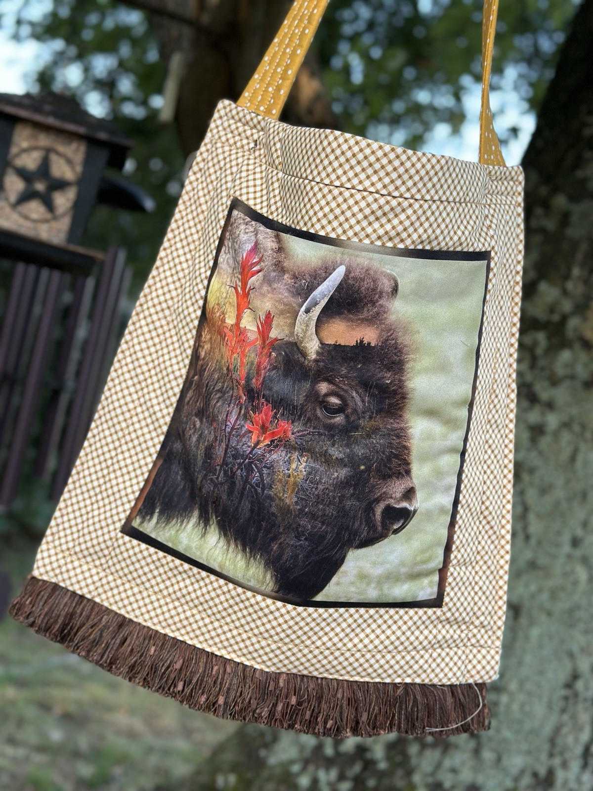 Custom Handmade Large Flat Tote  for Laptop, Shopping, Reading Or School
