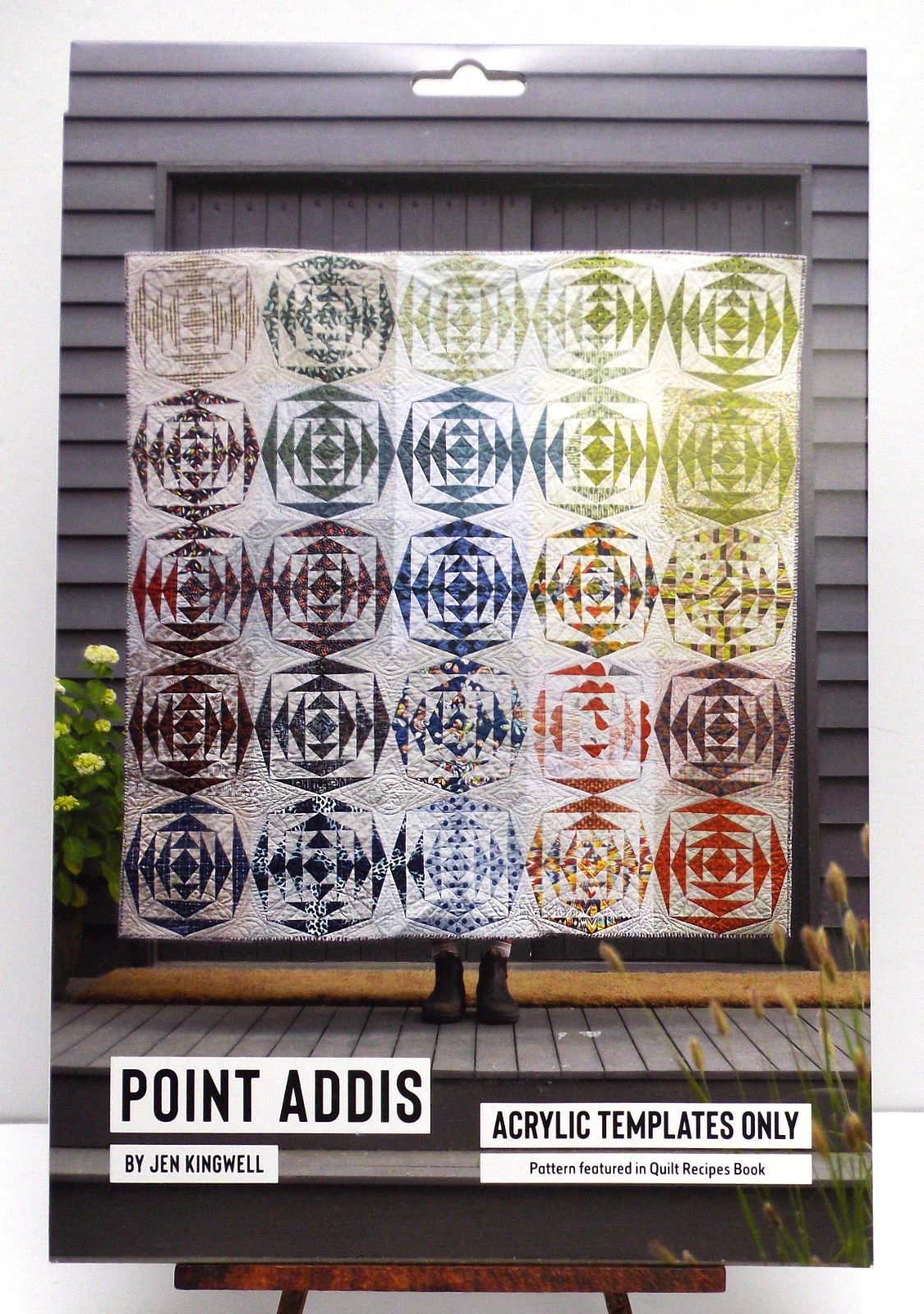 JEN KINGWELL Designs Acrylic TEMPLATES Point Addis, 8, Pattern in Quilt Recipes.