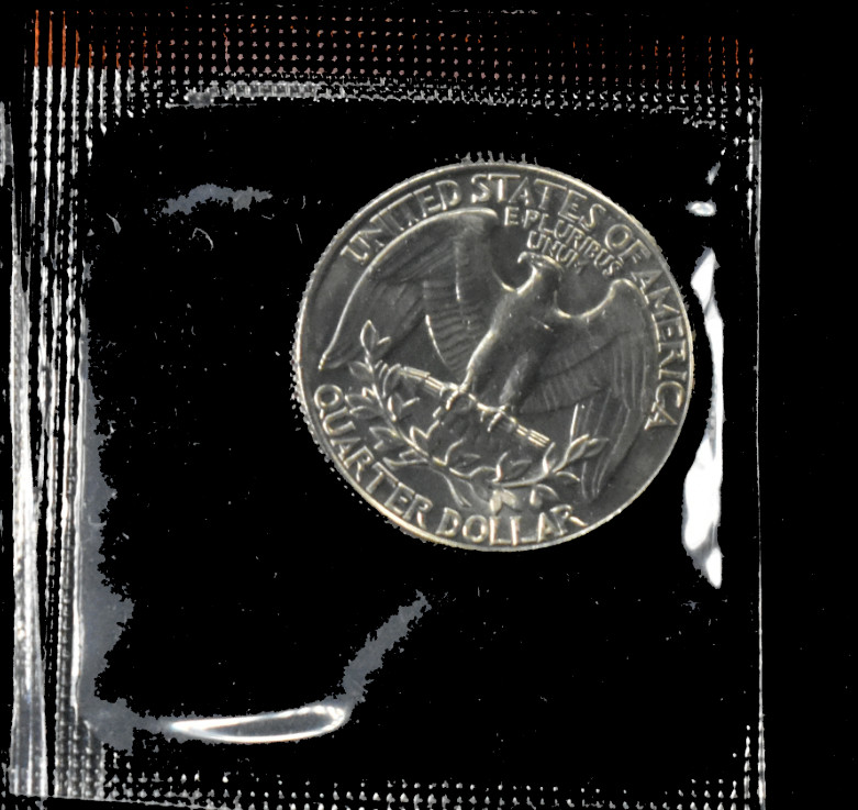 1987 D Uncirculated B.U. Washington Quarter U.S. Mint Cello