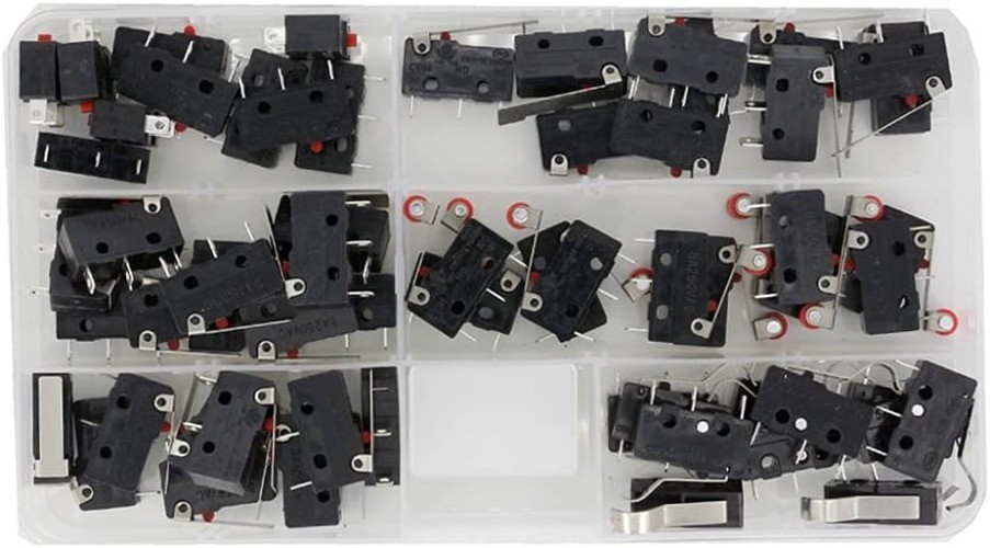 60 PCS KW11 3Z Micro Switch Tact Switch On Off 5A 250VAC Long Life Box Switch