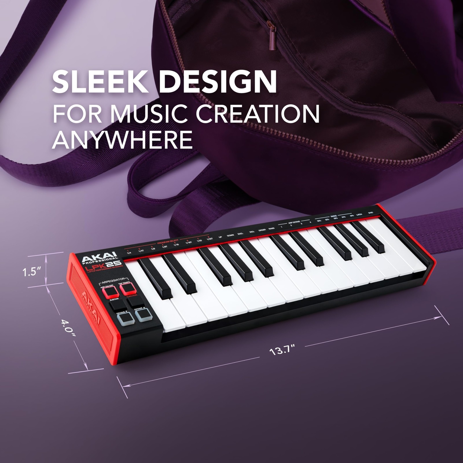 Professional LPK25 - USB MIDI Keyboard Controller with 25 Responsive Synth Keys
