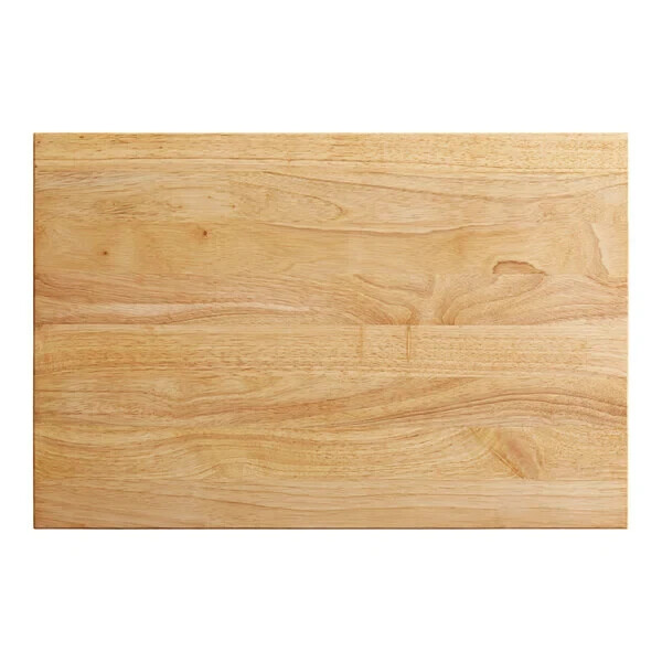 16"W x 24"L Solid Wood Cutting Board with Squared Edges in Natural Wood Finish