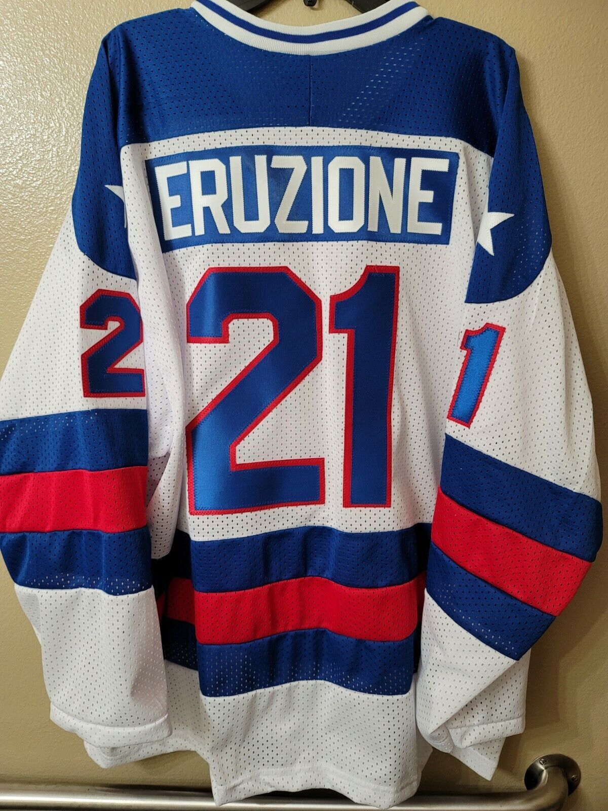 1980 MIKE ERUZIONE Olympic USA MIRACLE Hockey K1 Jersey New WHITE Any Size RARE