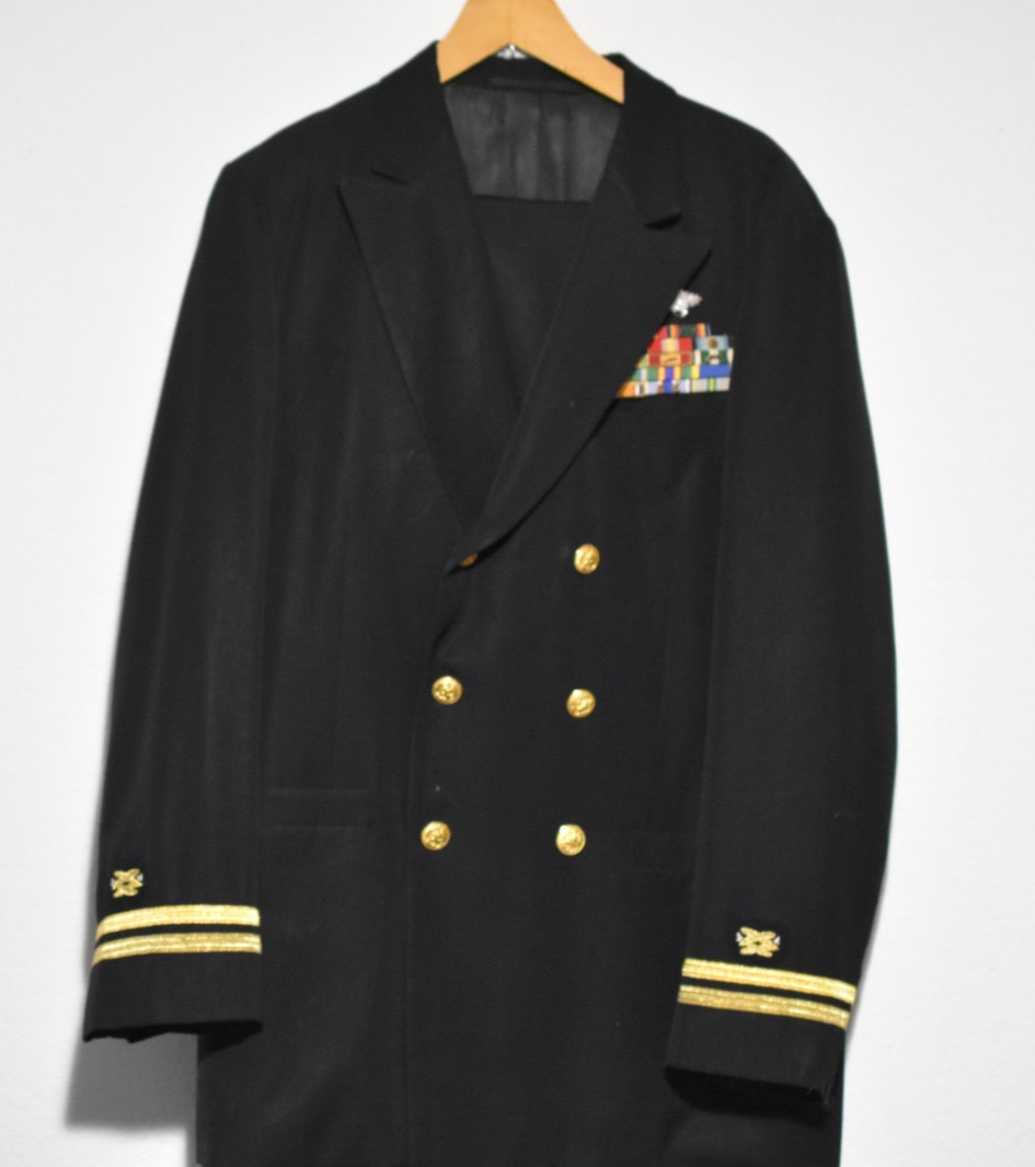 US Navy Officers Dress Blue uniform Vintage 1966 Taylor Made Japan