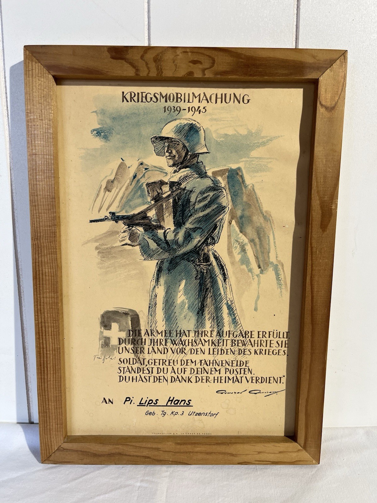 WWII German Soldier Recognition Document “Kriegsmobilmachung 1939–1945” NAMED!