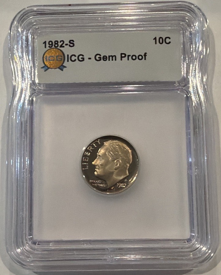 1982-S ICG Gem Proof Roosevelt Dime BU Clad *Free Shipping*
