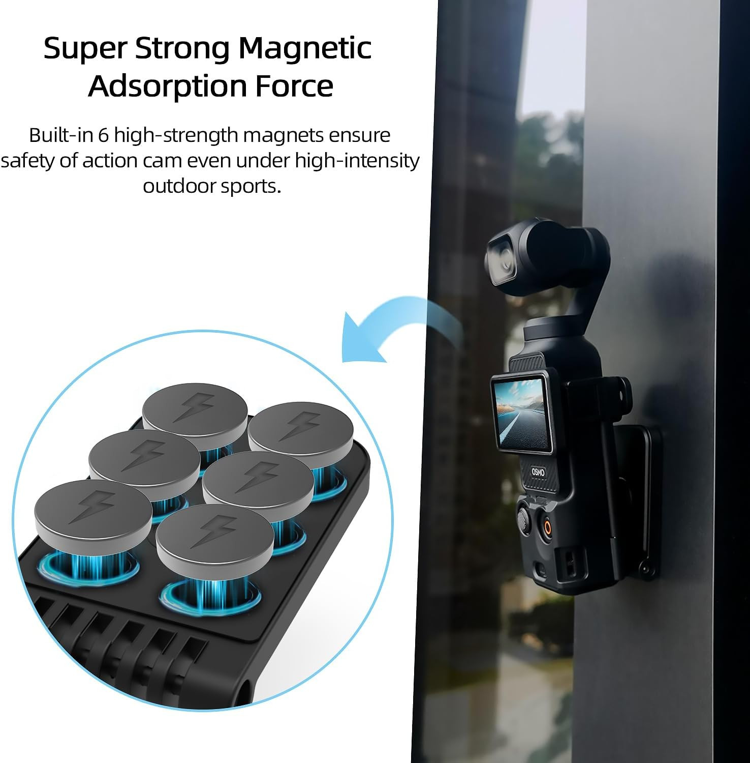 Magnetic Mount Stand Compatible for DJI Osmo Pocket 3, Adjustable Osmo Pocket 3