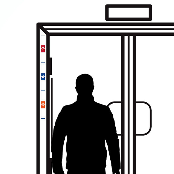 HM-MC8001 Door Height Marker, Height Strip, Multi Color
