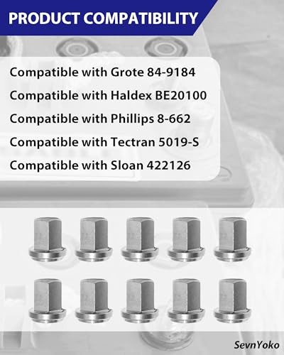 6015-010 Group 31 Battery Nut 10PCS - Closed Top 3/8"-16 Thread, 3/8" Stud,