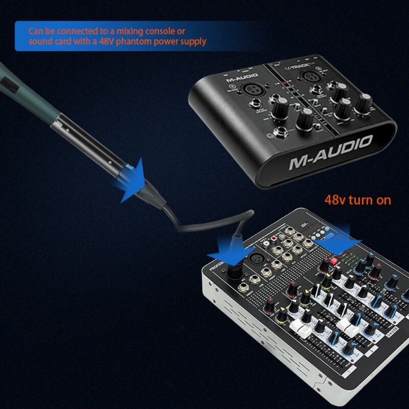 Dynamic Microphone Preamplifier for Sound Amplification 48VPhantom Power