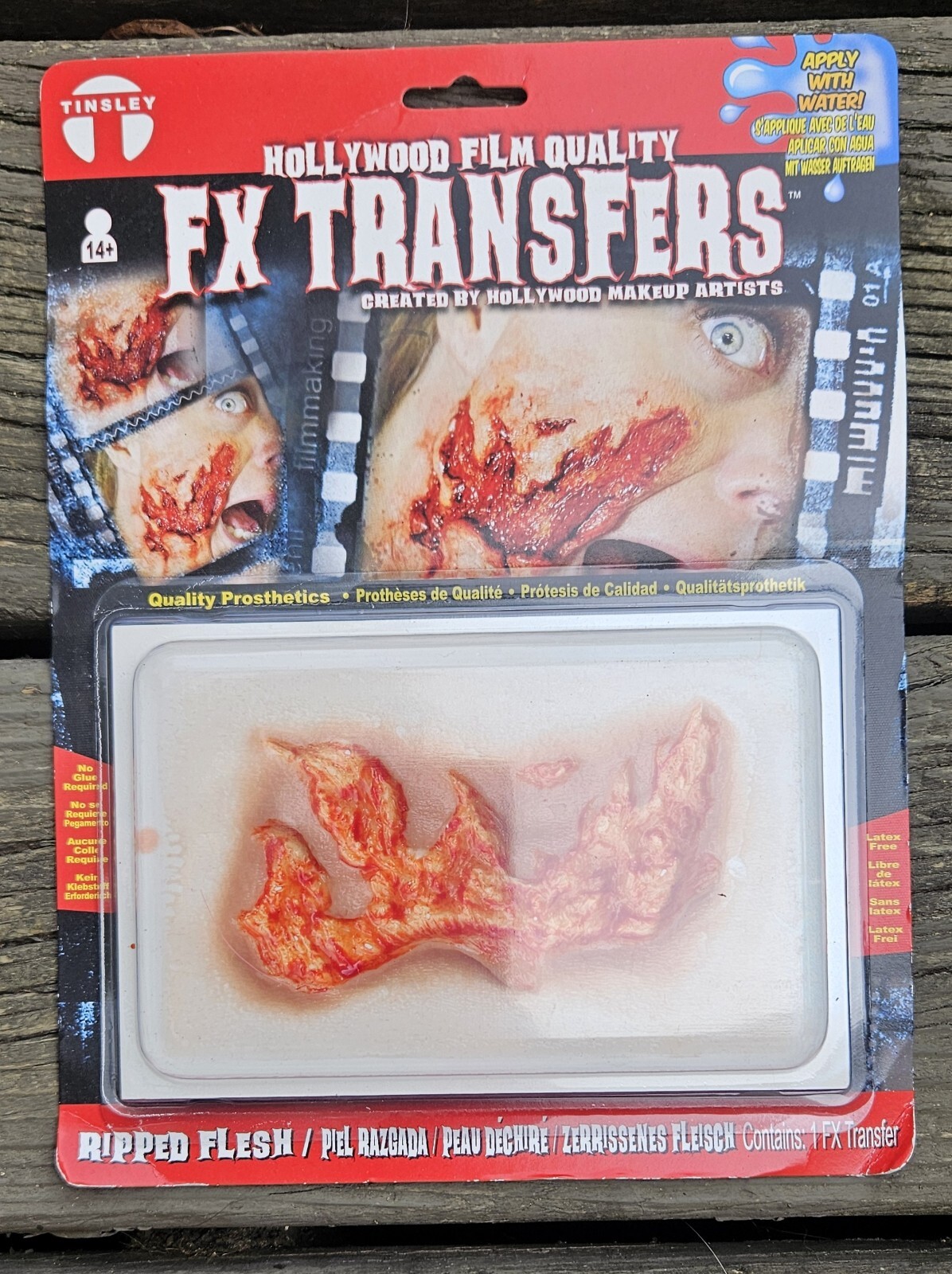 Tinsley Hollywood Film Quality FX Film Ripped Flesh Transfer Zombie Blood Makeup