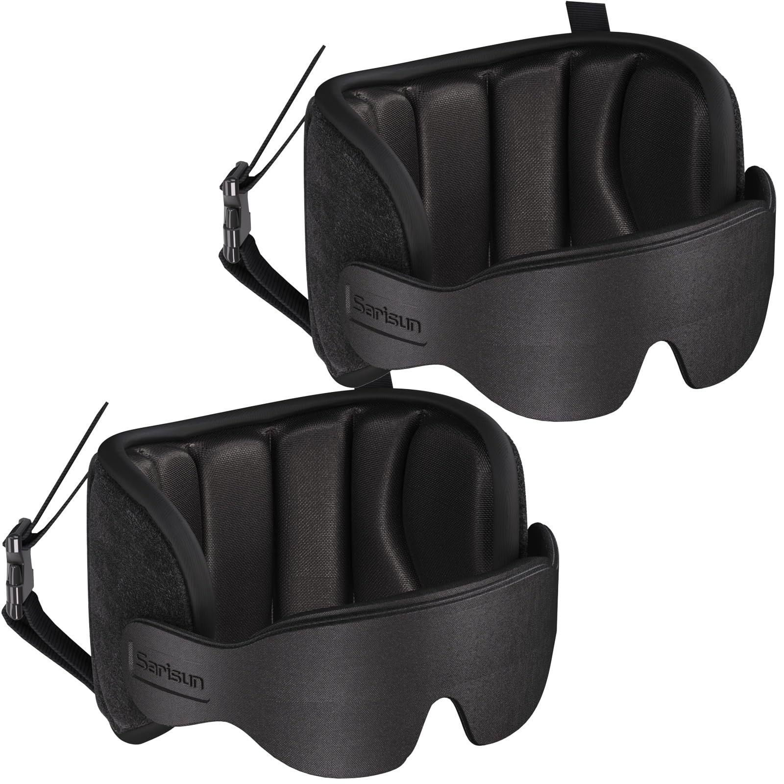 SARISUN Travel Pillows for Airplanes, 2 Pack Airplane 2 Pack, Pure Black