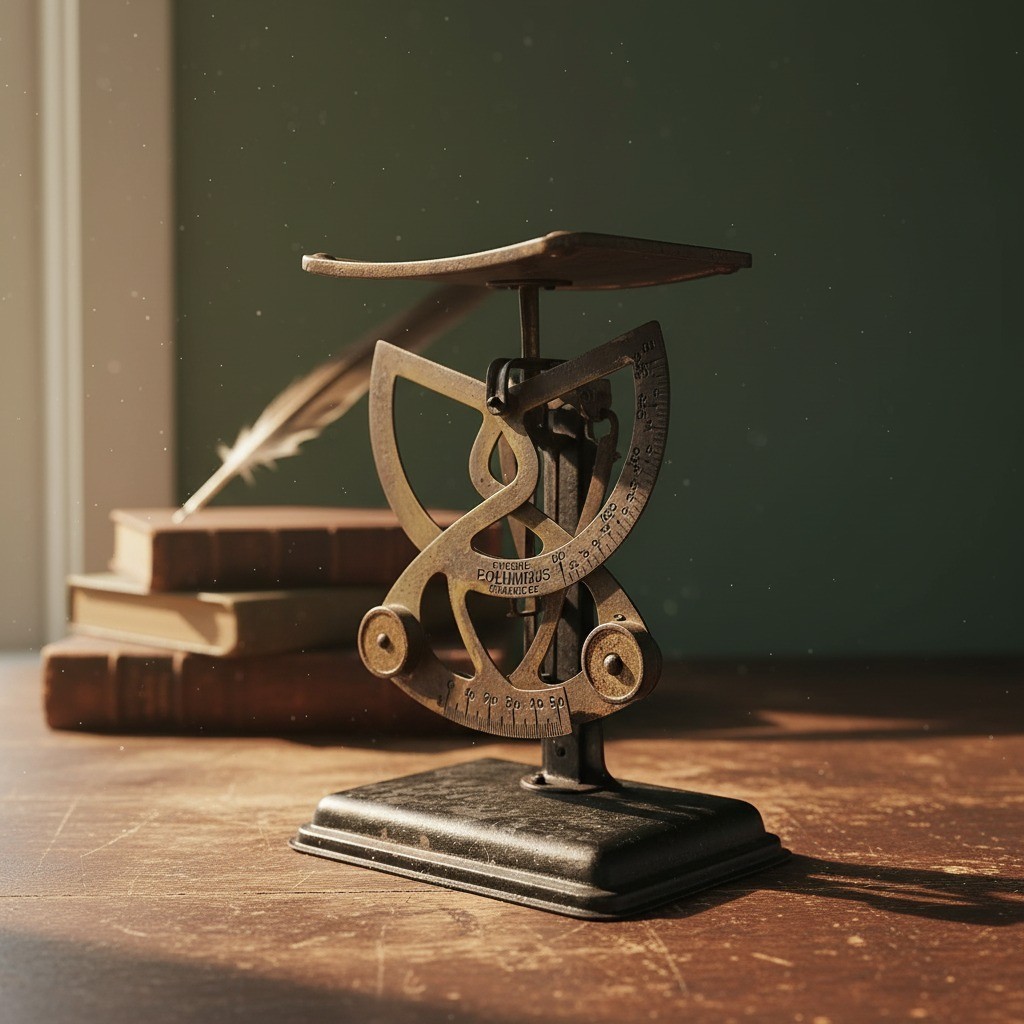 Vintage Postal Letter Scale Cast Iron Brass Made in Great Britain Decor