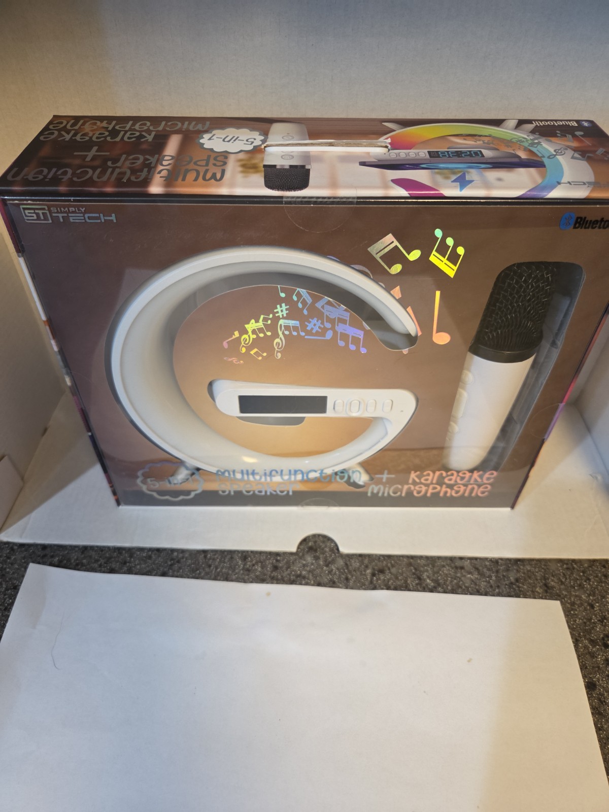 St Simply Tech- 5 N 1 Multi Function + Karaoke Microphone Bluetooth. Brand New