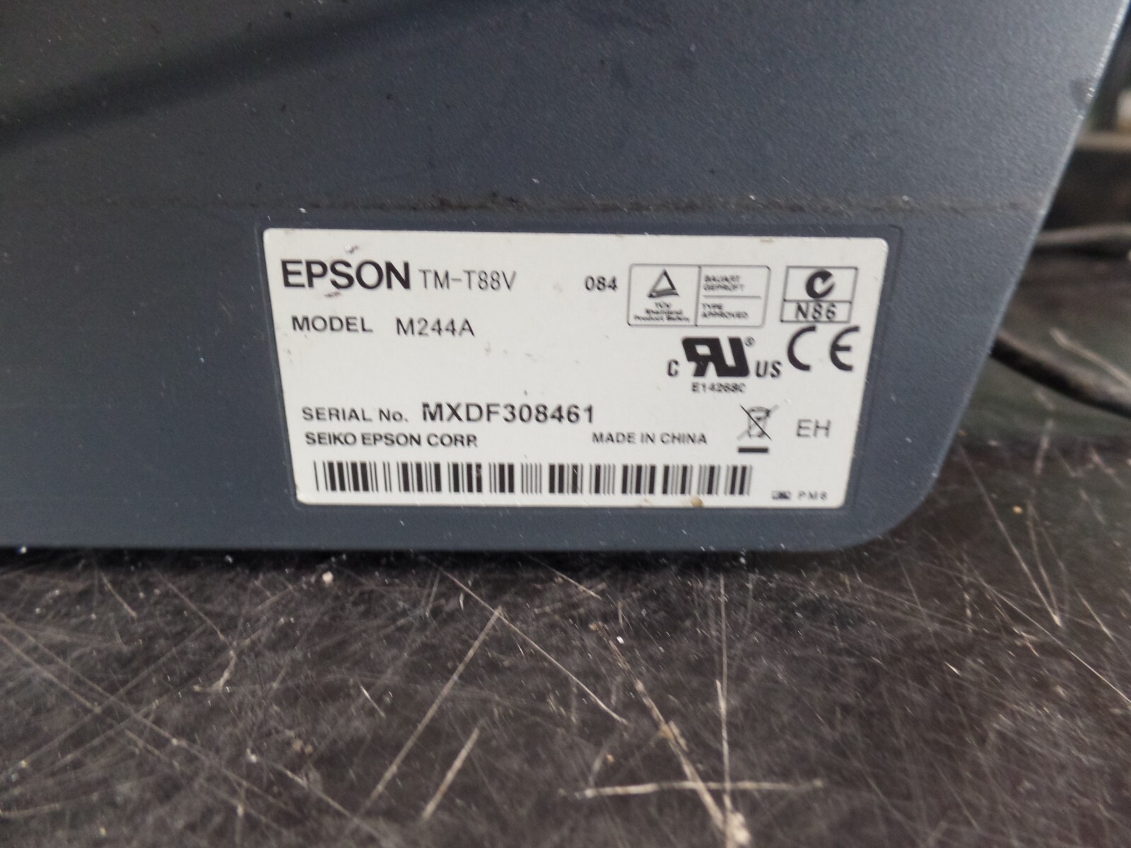 EPSON TM-T88V M244A USB Serial Thermal Receipt Printer READ UNTESTED