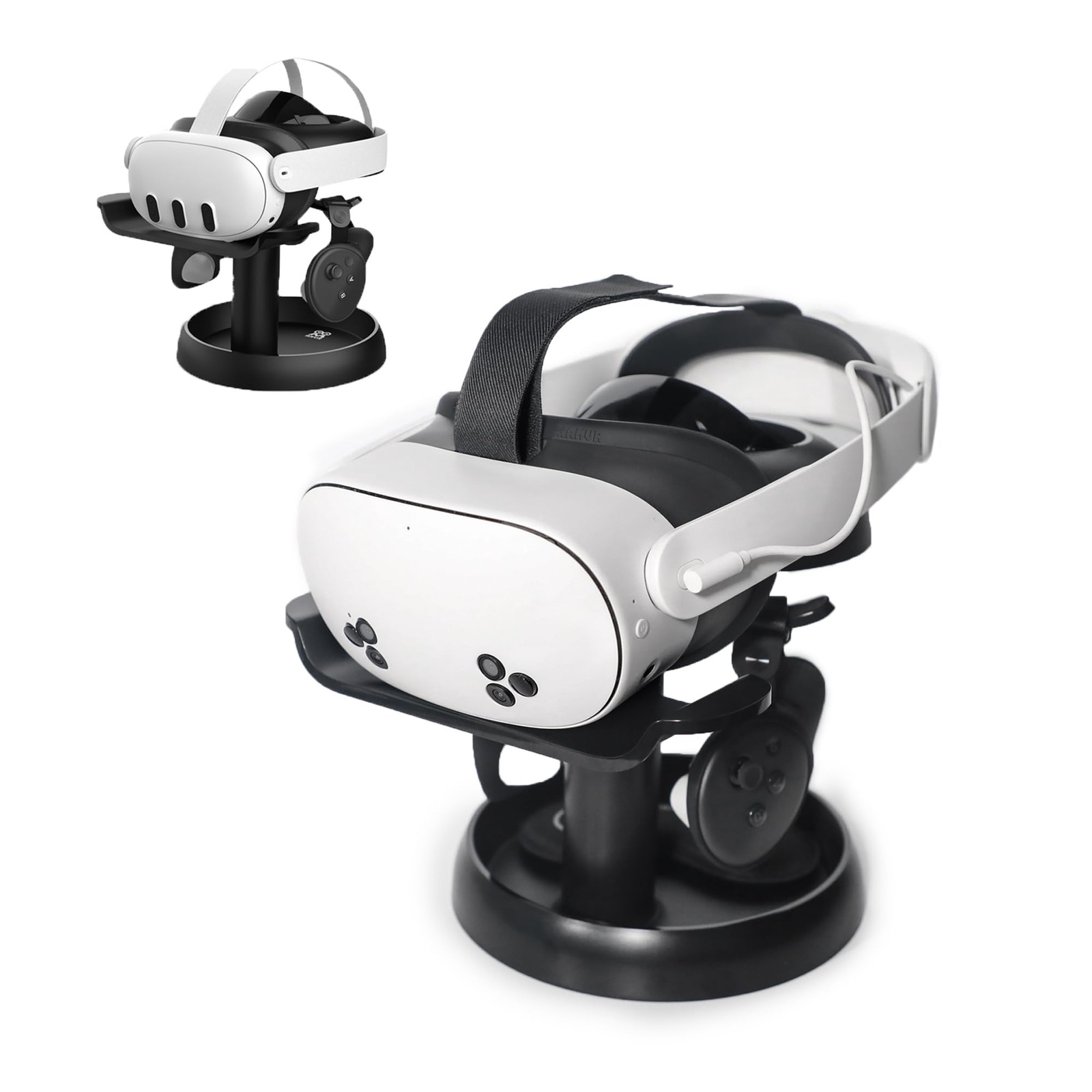 AMVR VR Headset Stand Holder Compatible with Quest 3s/Quest Large, Black