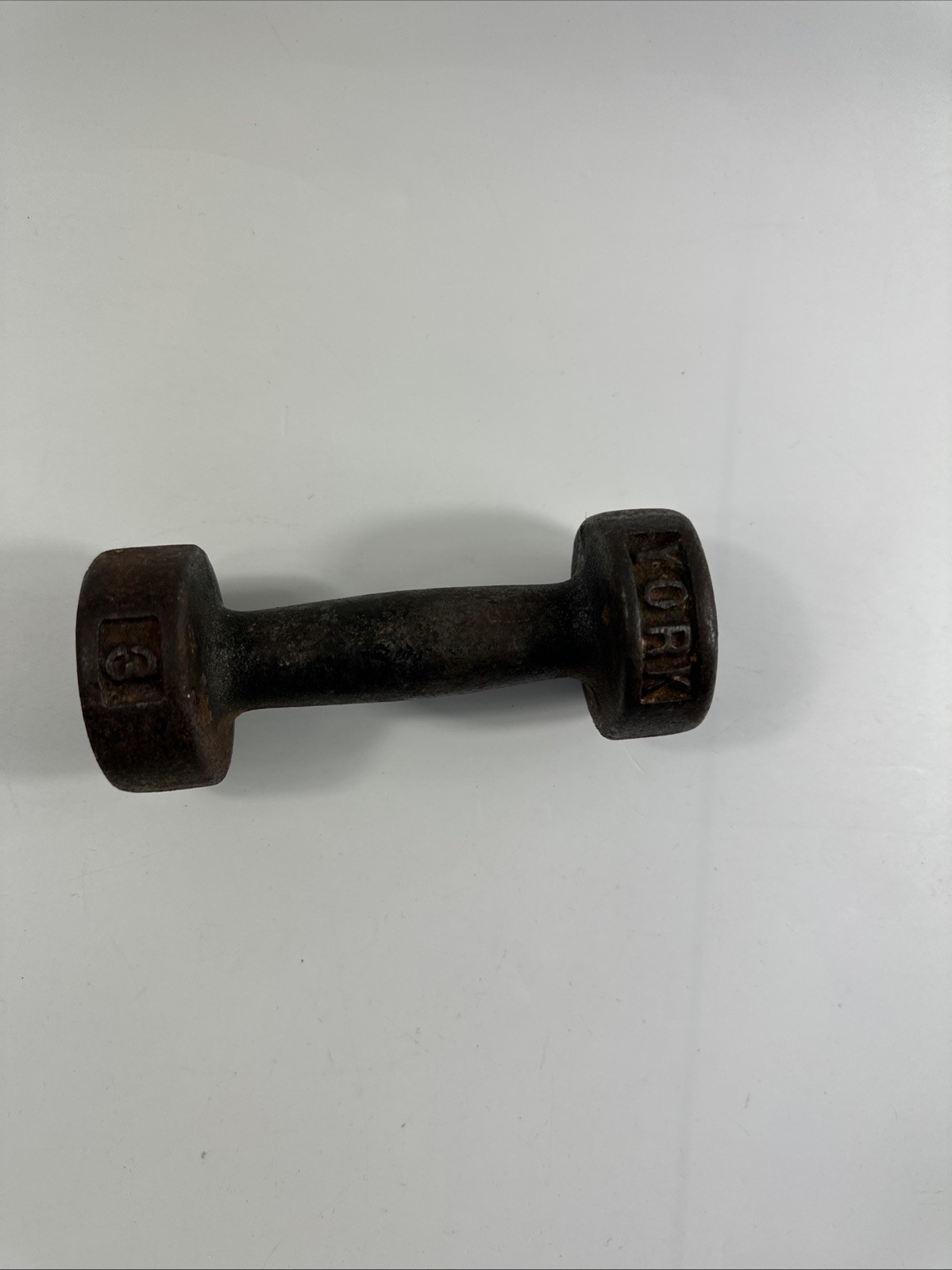 Vintage York 3 Lb Pound Dumbbell Weight Cast Iron ONE