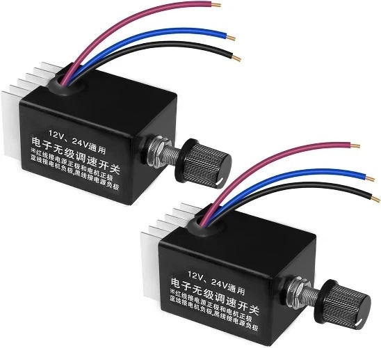 DC Motor Speed Controller Universal 12V 24V 10A Electronic  Number of Items: 2