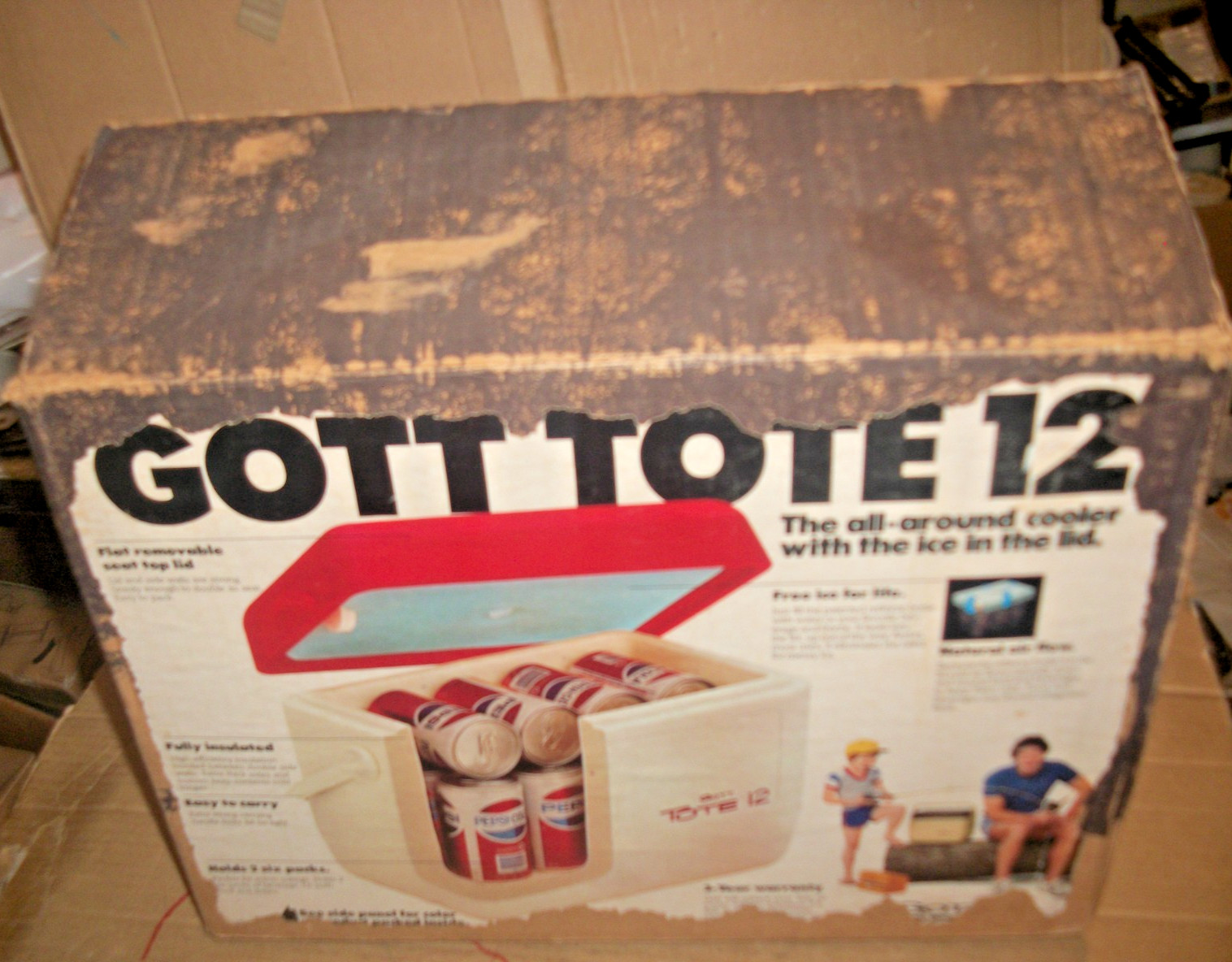 NEW Vintage GOTT Tote 12 Lunch Box/Cooler With Refreeze Pack & Original Box