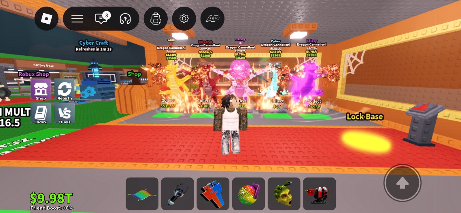 Roblox Dragon Cannelloni Galaxy Cyber Bloodred Canary Gold In-Game Item/Asset
