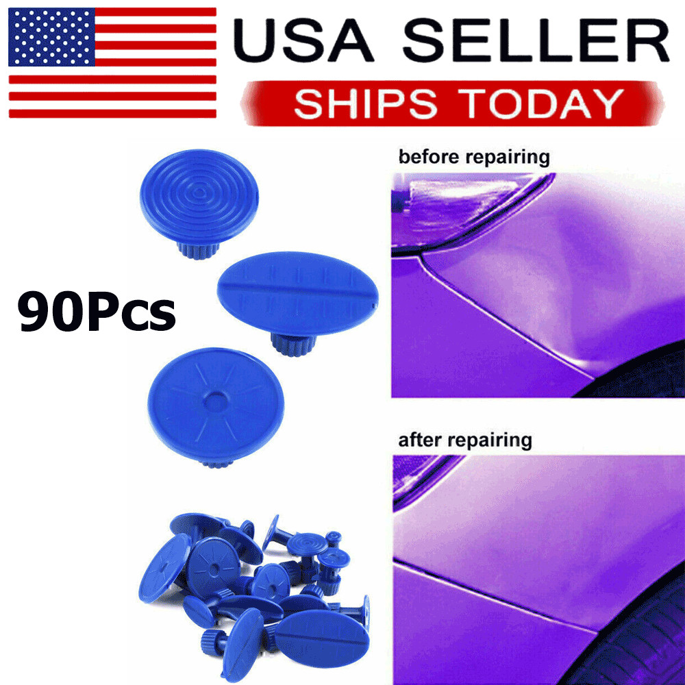 90pc Kit PDR Glue Pulling Tabs Paintless Dent Repair Hail Removal For Universal*
